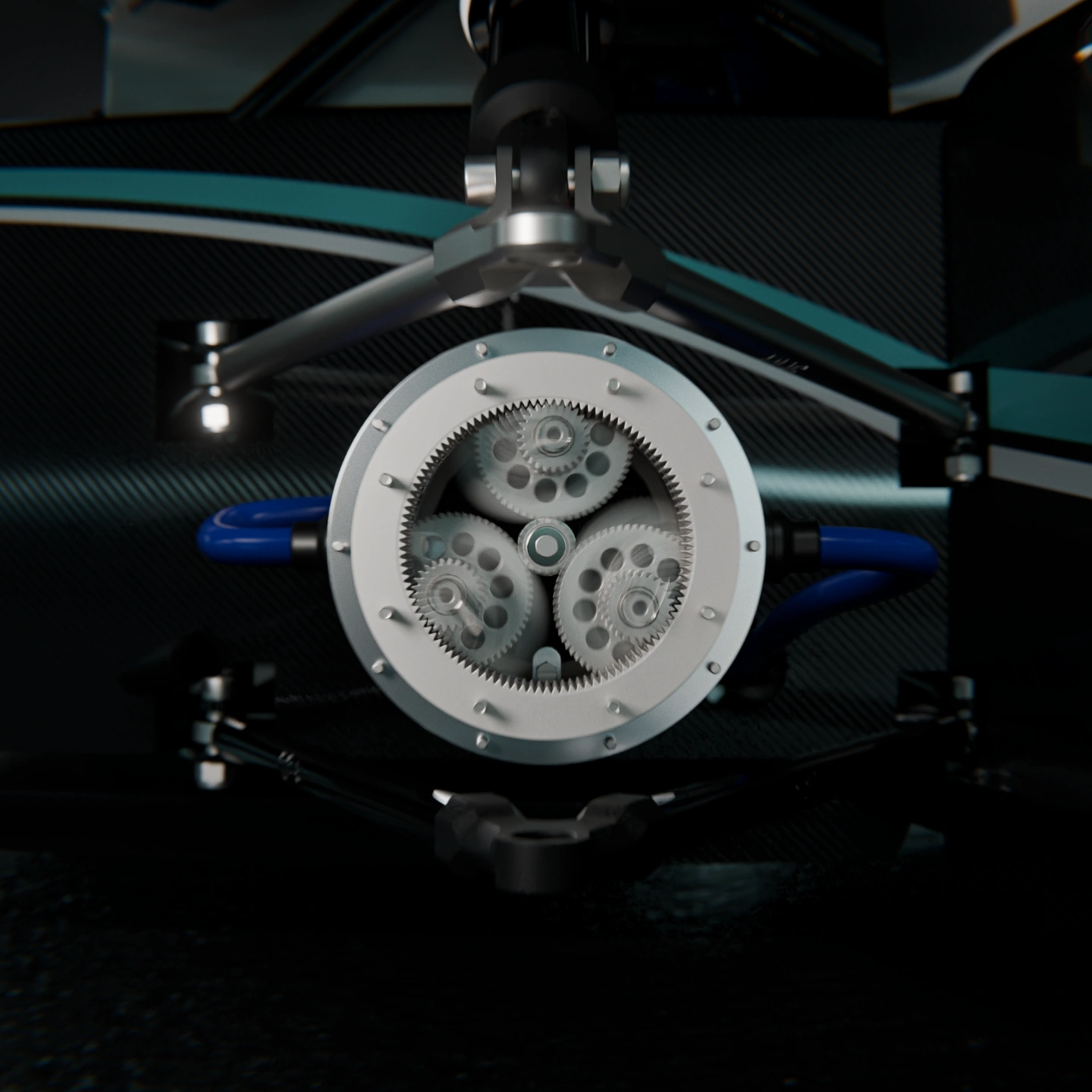 HyDriven Mira. Close-up of the planetary gearbox.