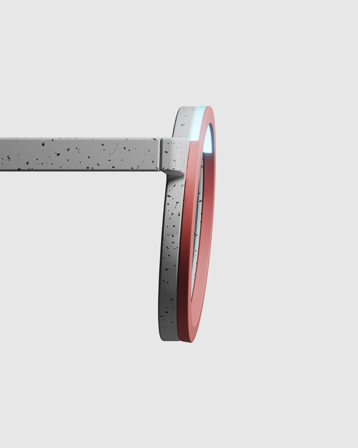 Myopia preventing glasses. Shot from the side highliting the materials.