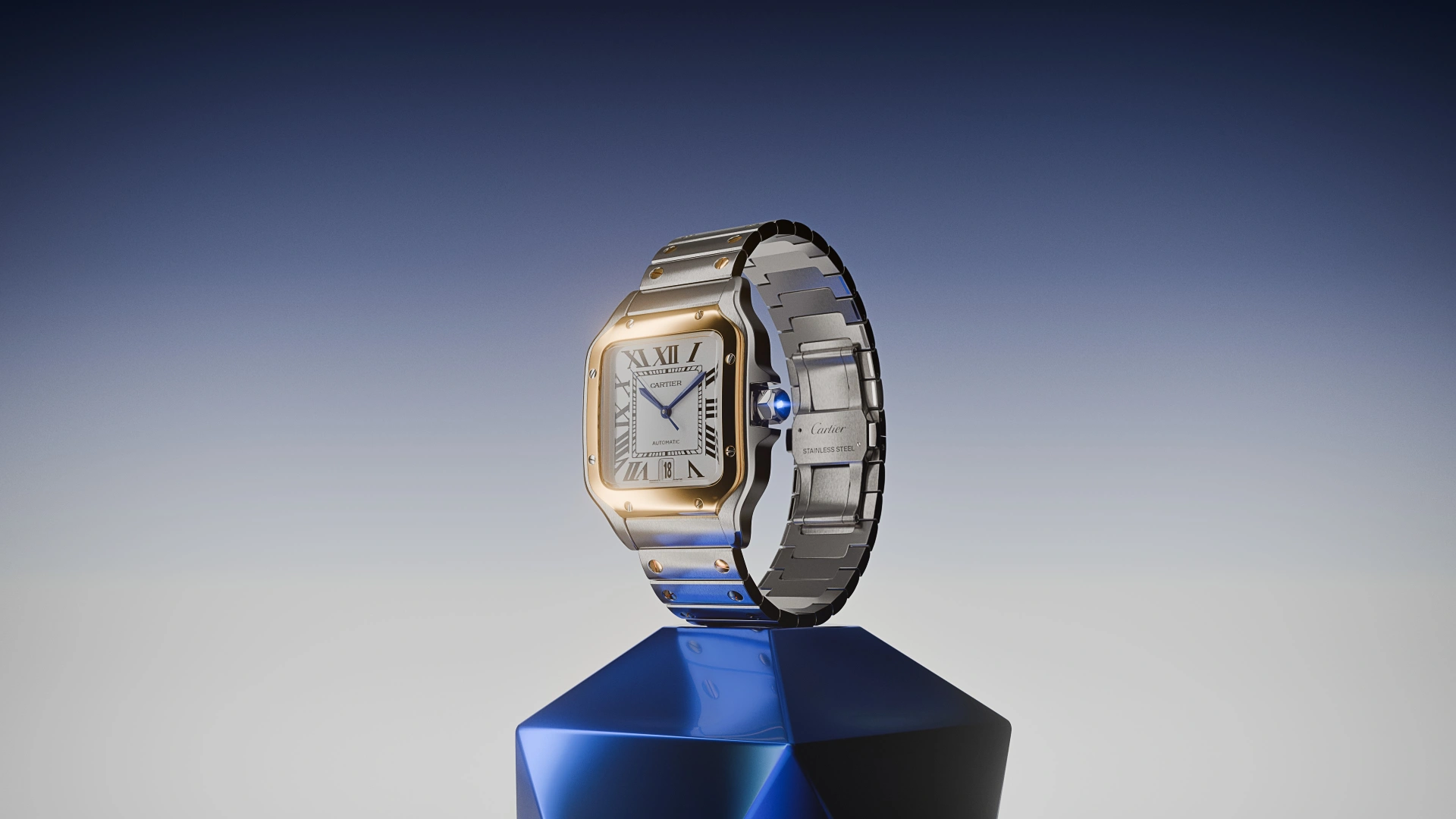 Audemars Piguet Smart Oak watch concept. Dark reveal image.