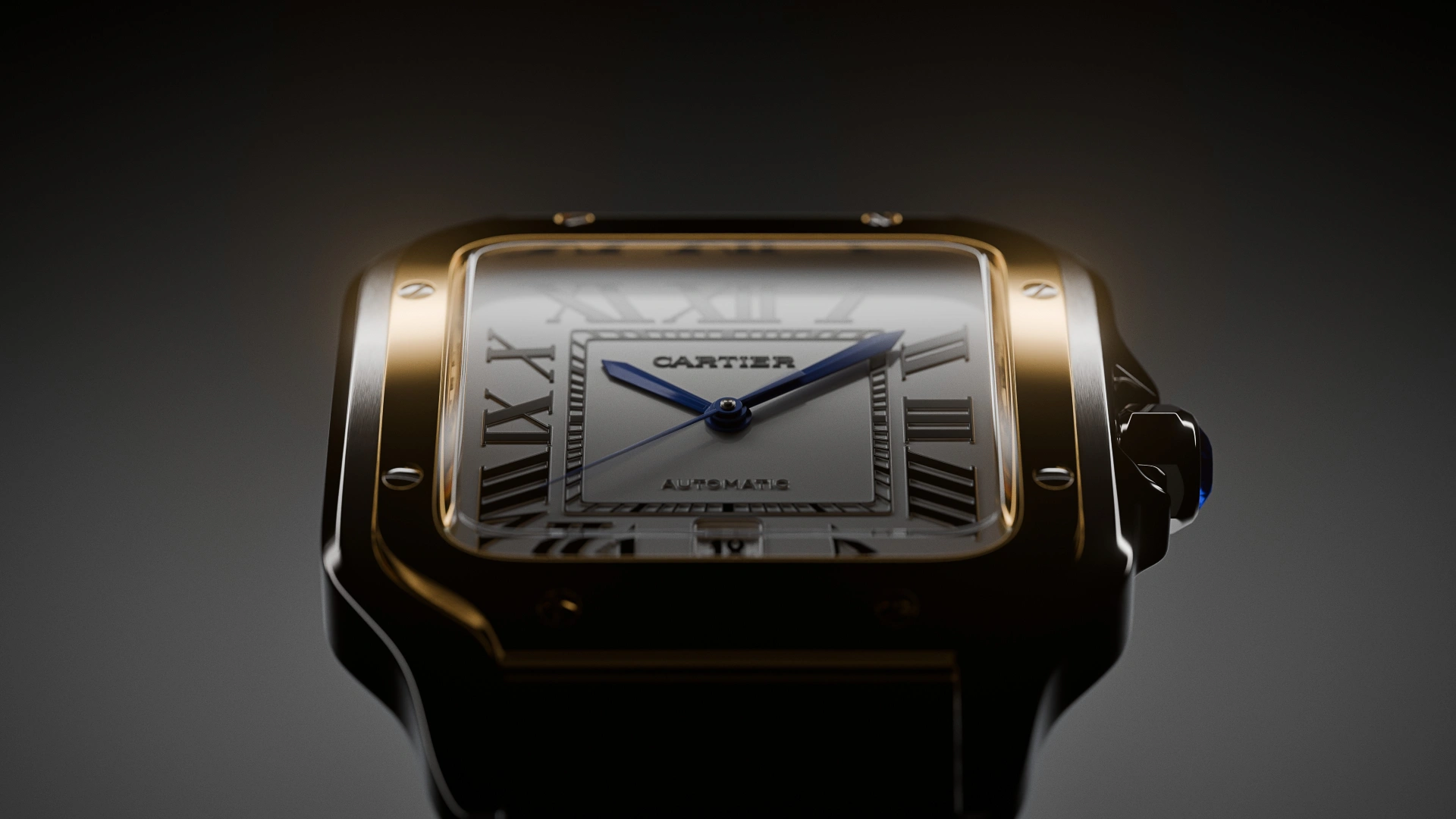Audemars Piguet Smart Oak watch concept. Stylized image of the crown.