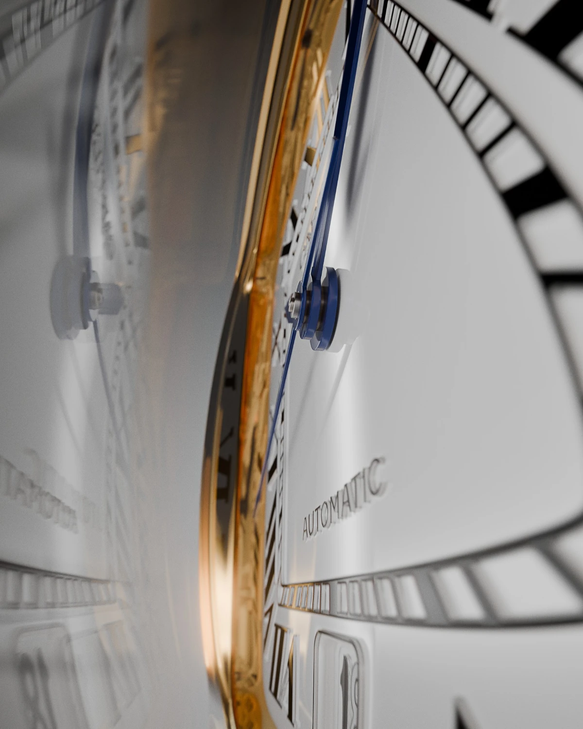 Audemars Piguet Smart Oak watch concept. Stylized image of the the bottom.