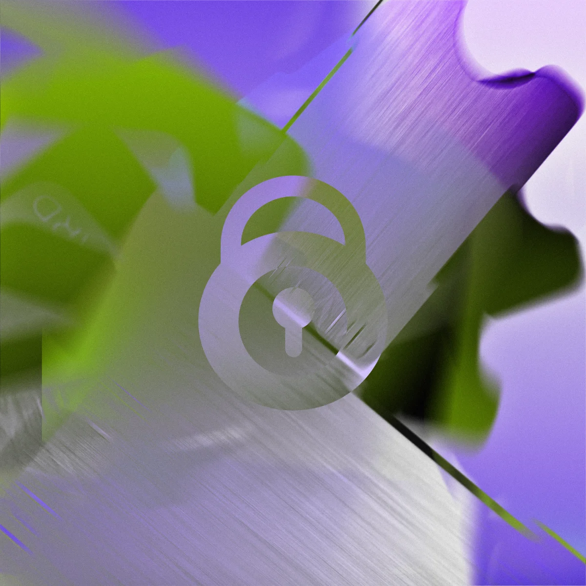 Lockcard cardholder. Stylized logo frame.